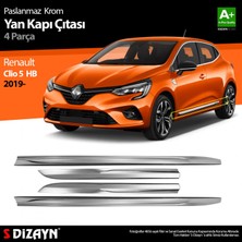 paspasgarajı Paspasgaraji Renault Clio 5 Krom Yan Kapı Çıtası 4 Prç. 2019 Üzeri