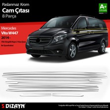 paspasgarajı Paspasgaraji Mercedes Vito W447 Krom Cam Alt Çıtaları 8 Prç. (Tek Sür