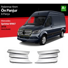 paspasgarajı Paspasgaraji Mercedes Sprinter W907 Krom Ön Panjur Geniş Model 6 Prç