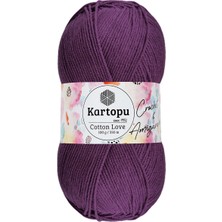 Kartopu 5 Adet Cotton Love Pamuklu El Örgü Ipi  Amigurumi Ipi K718 Mor