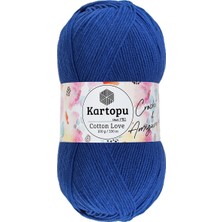 Kartopu 5 Adet Cotton Love Pamuklu El Örgü Ipi  Amigurumi Ipi K627 Saks Mavi