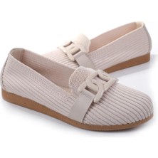 Sedef 202 Anatomik Taban Günlük Rahat Triko Kadın Babet Ayakkabı