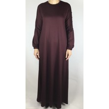 Kristal Iki Iplik Kol Düğme Detaylı Mevsimlik Elbise