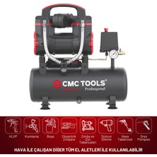 8 Litre Sessiz Yağsız Hava Kompresörü 1.2 Hp