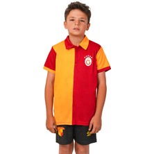 Galatasaray Lisanslı 5 Yıldız Polo Yaka Çocuk Forma T-Shirt