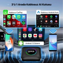 Carlinkit Tbox Max Ambient 13.0 8GB/128GB Kablosuz Carplay Youtube/netflix/tiktok/google Play Destekli