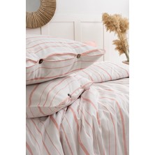 Harmony Hues Ipliği Boyalı Doğal Tek Kişilik Nevresim Takımı (Çarşafı Lastikli)