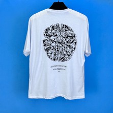 Tmb Labirent Oversize Tişört Beyaz