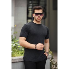 Tmb Düz Triko Tişört Füme