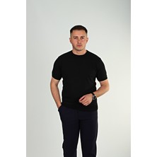 Tmb Düz Triko Tişört Siyah