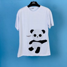 Tmb Hungry Panda Oversize Tşört Beyaz