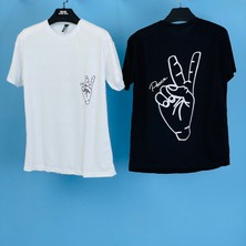 Tmb Peace Oversize Tişört Siyah