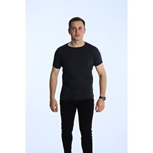EG38 Eko Slimfit Basic Tişört Füme