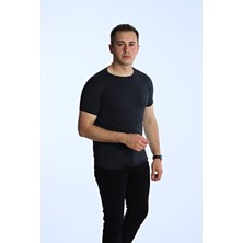 EG38 Eko Slimfit Basic Tişört Füme