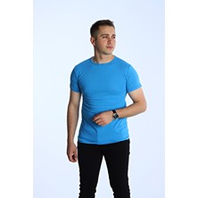 EG38 Eko Slimfit Basic Tişört Turkuaz