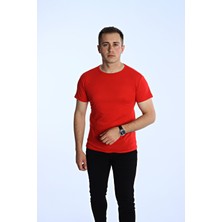 EG38 Eko Slimfit Basic Tişört Kırmızı