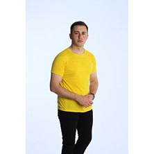 EG38 Eko Slimfit Basic Tişört Sarı