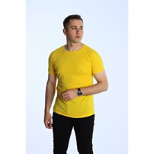 EG38 Eko Slimfit Basic Tişört Sarı