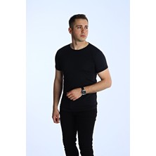EG38 Eko Slimfit Basic Tişört Siyah