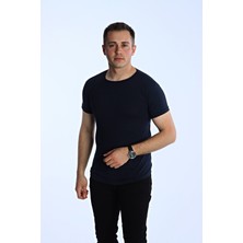 EG38 Eko Slimfit Basic Tişört Lacivert