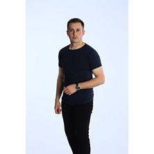 EG38 Eko Slimfit Basic Tişört Lacivert
