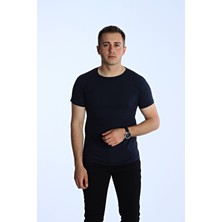 EG38 Eko Slimfit Basic Tişört Lacivert
