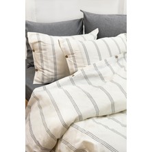 Harmony Hues Ipliği Boyalı Doğal Tek Kişilik Nevresim Takımı (Çarşafı Lastikli)