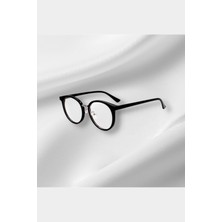 Toz Vintage Zelora Mavi Işık Korumalı Vintage & Retro Gözlük - Siyah Renk