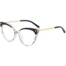 Toz Vintage Mavi-Siyah-Pembe Desenli Toreza Mavi Işık Korumalı Vintage & Retro Gözlük