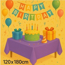 Plastik Mor Kullan At Naylon Masa Örtüsü 120X180 cm