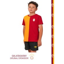 Galatasaray Orijinal 5 Yıldız Parçalı Çocuk Forma T-Shırt Aslan Ahşap Kutu Hediyeli
