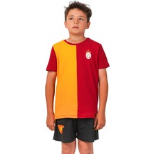 Galatasaray Orijinal 5 Yıldız Parçalı Çocuk Forma T-Shırt Aslan Ahşap Kutu Hediyeli