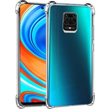 Caseart Xiaomi Redmi Note 9 Pro ile Uyumlu Kapak Köşe Korumalı Airbag Antishock Şeffaf Silikon Kılıf