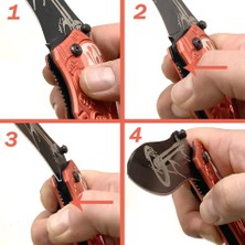 Motosiklet Figür Çakı/bıçak Açılır Kapanır Alev Desen 20 cm