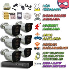 Byxmgr504set6 6'lı 5mp Renkli Gece Görüşlü Yapay Zeka Güvenlik Seti
