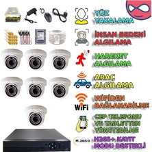 BOTXM136BSET7 - 7 Kameralı 5MP IR LED’li Yapay Zekalı İç Mekan Kamera Seti
