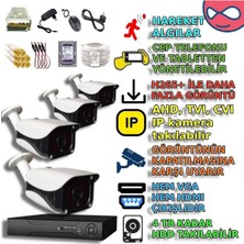 Byxm336set4 4 Kameralı 5mp Metal Kasa Akıllı Ir Güvenlik Kamera Seti