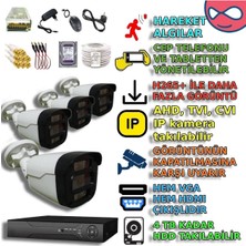 Byxmgr504set4 4'lü 5mp Akıllı Kamera Sistemi - Gece Renkli Aı