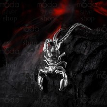 925 Ayar Gümüş Akrep Tasarım Erkek Kolye