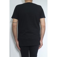 Santa Fistan Store Erkek Düz Spor Kesim Dar Kalıp Bisiklet Yaka Battal T-Shirt