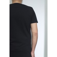 Santa Fistan Store Erkek Düz Spor Kesim Dar Kalıp Bisiklet Yaka Battal T-Shirt