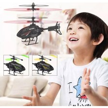 Brother Toys El Sensörlü Helikopter Şarj Edilebilir 20 Cm Işıklı Kırmızı Sarı