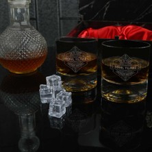 Arma Tasarımlı Isim & Tarih & Mesaj Yazılı Viski Kadehi Seti