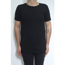 Santa Fistan Store Erkek Düz Spor Kesim Dar Kalıp Bisiklet Yaka T-Shirt