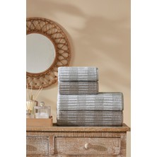 Özdilek Striscia Havlu Seti Kahverengi-Bej