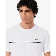 Lacoste Erkek Slim Fit Bisiklet Yaka Beyaz T-Shirt