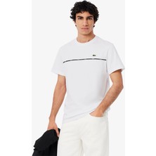 Lacoste Erkek Slim Fit Bisiklet Yaka Beyaz T-Shirt