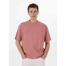 Hugo Bisiklet Yaka Düz Pembe Erkek T-Shirt 50525765_DINKEE 10259511 01