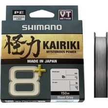 Shimano Kairiki 8+ 150MT Ip Misina Steel Gray