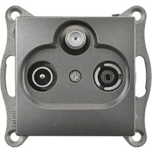 Günsan Elektrik Günsan Visage Füme Vidalı Uydu Prizi Sonlu (Sat-Tv-Radyo)